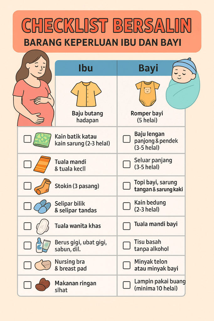 checklist bersalin