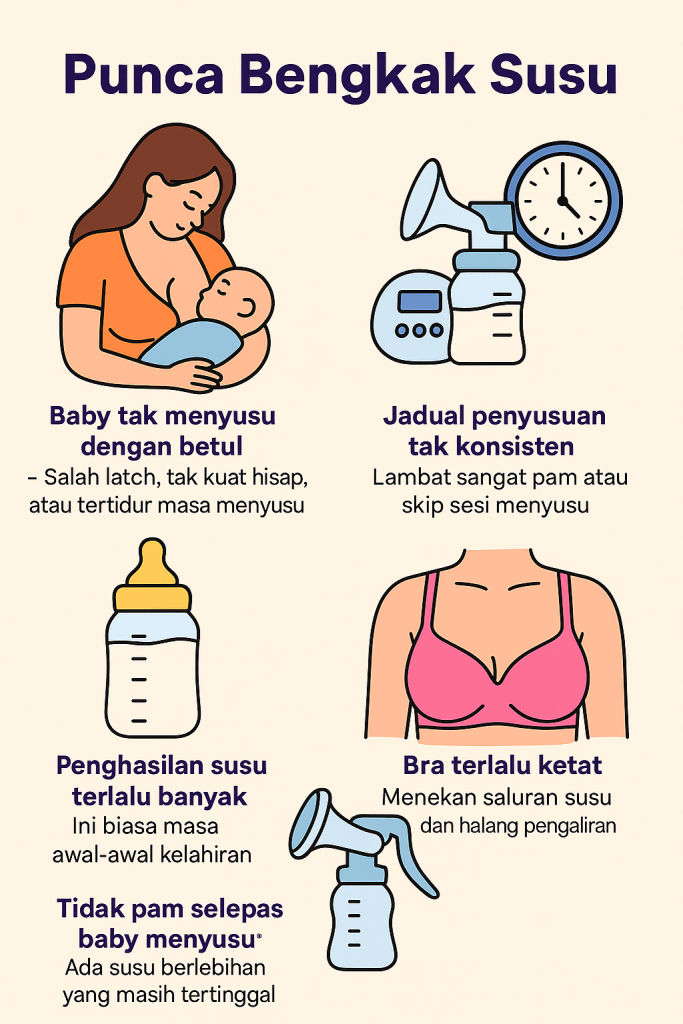cara hilangkan bengkak susu