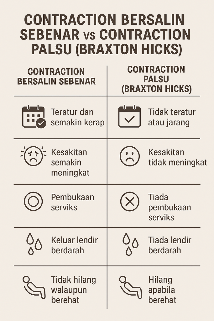 contraction bersalin