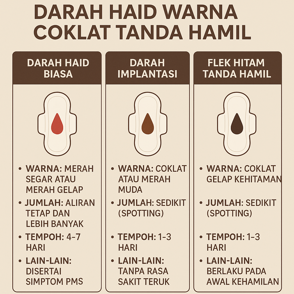 darah haid warna coklat tanda hamil