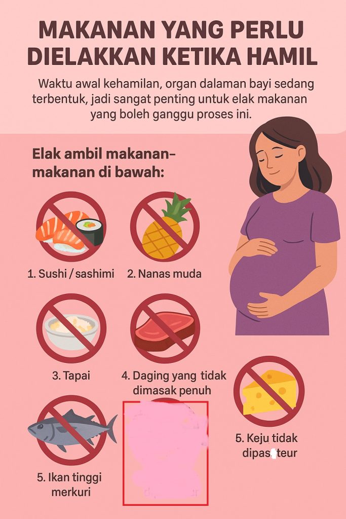 makanan yang perlu dielakkan ketika hamil