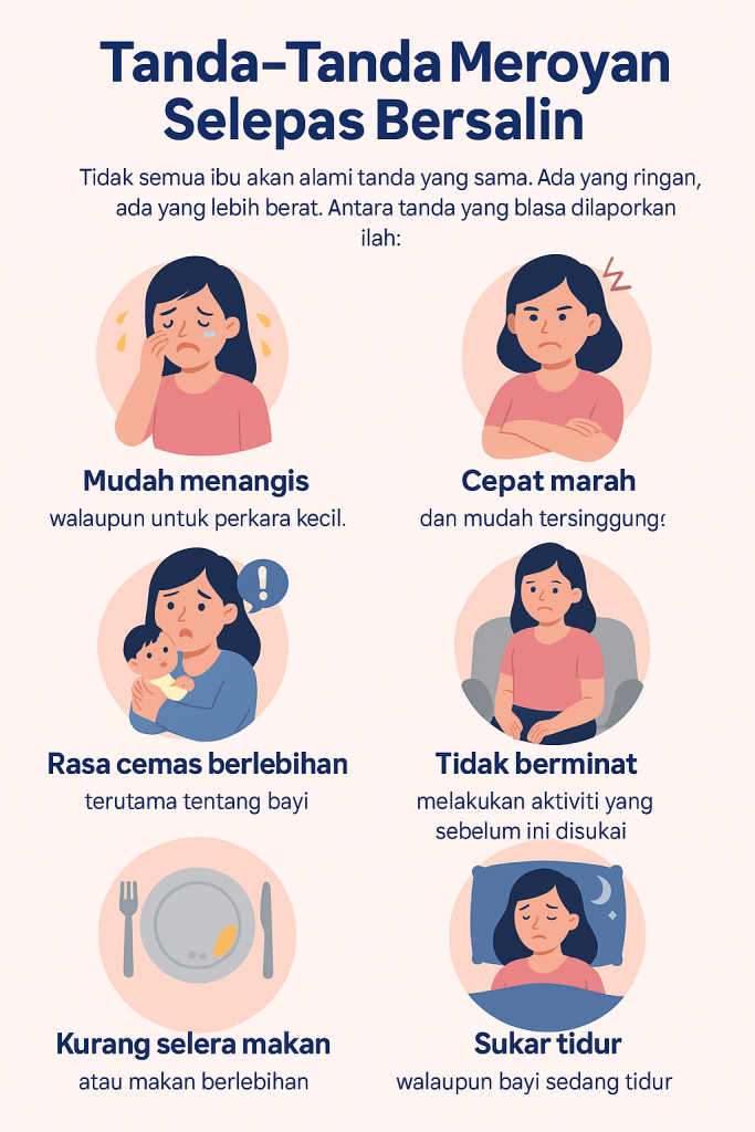 meroyan selepas bersalin