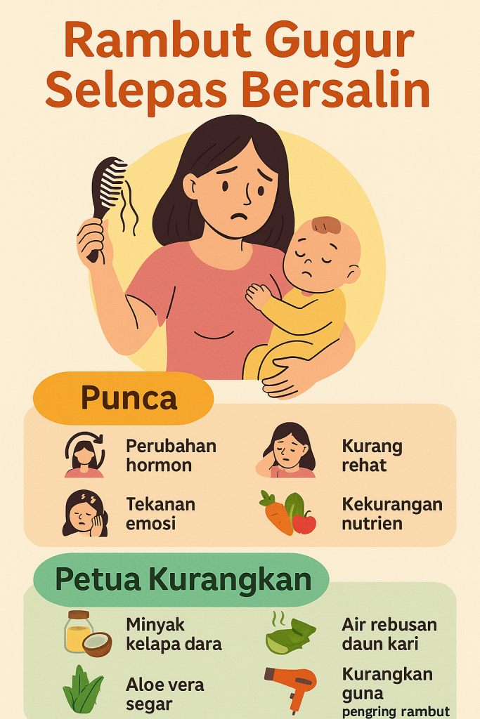 rambut gugur selepas bersalin