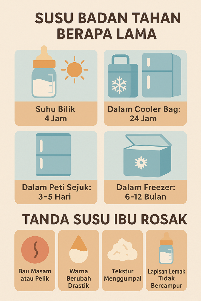 susu badan tahan berapa lama