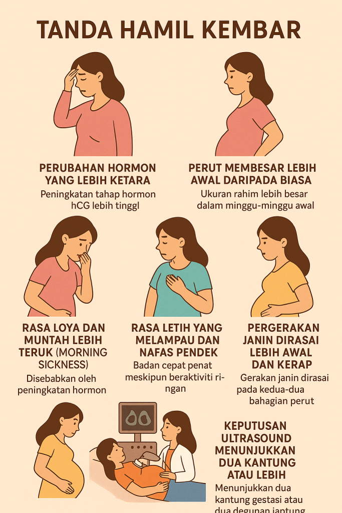 tanda hamil kembar 