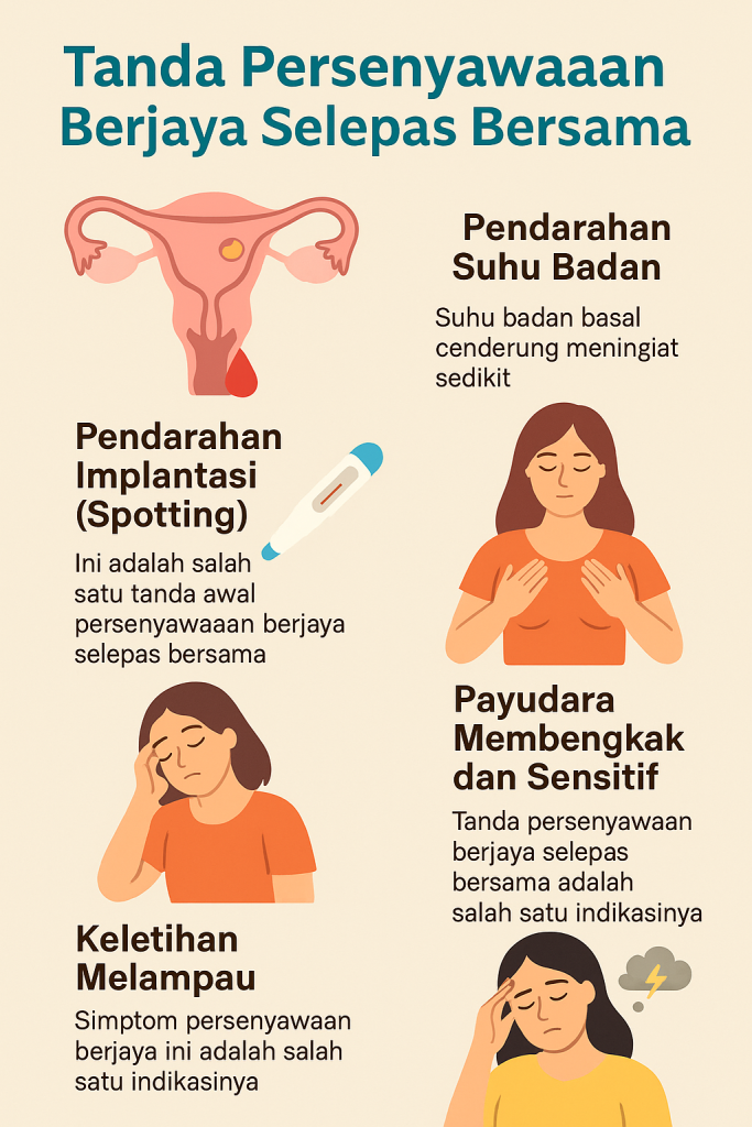 tanda persenyawaan berjaya selepas bersama