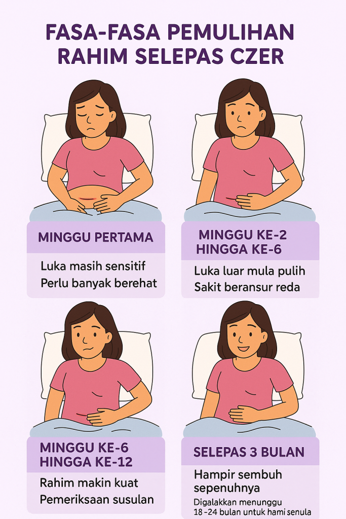 tempoh rahim sembuh selepas bersalin czer