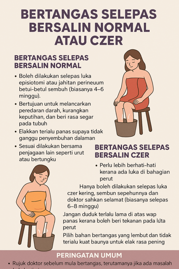 bertangas selepas bersalin
