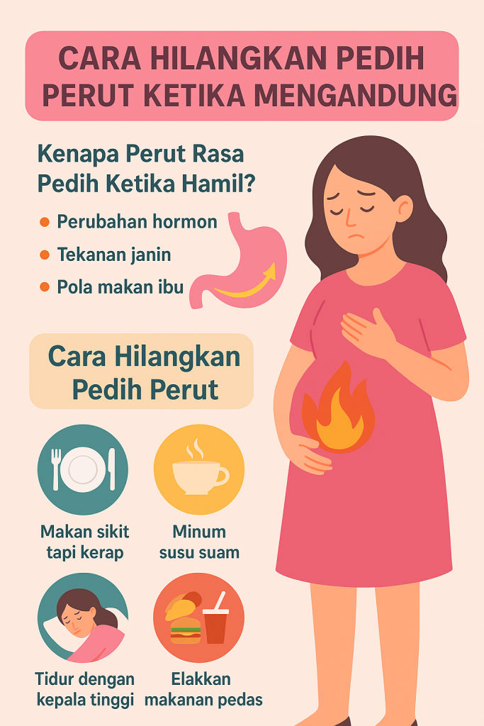 cara hilangkan pedih perut ketika mengandung