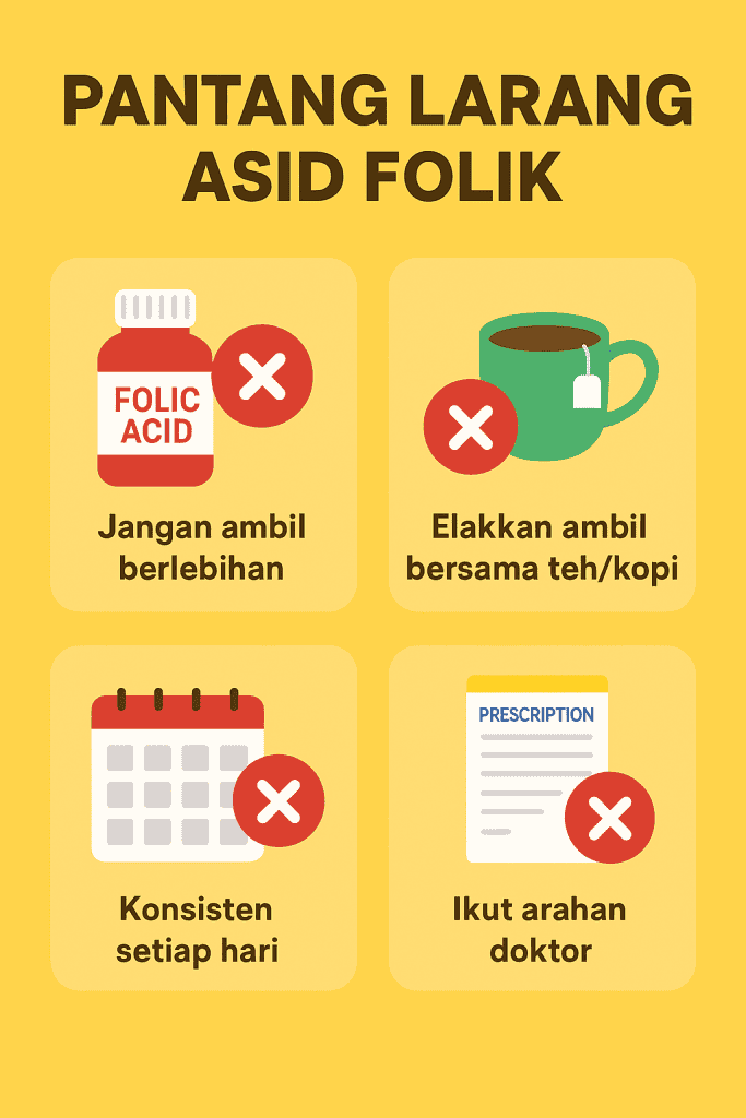cara makan folic acid ketika mengandung