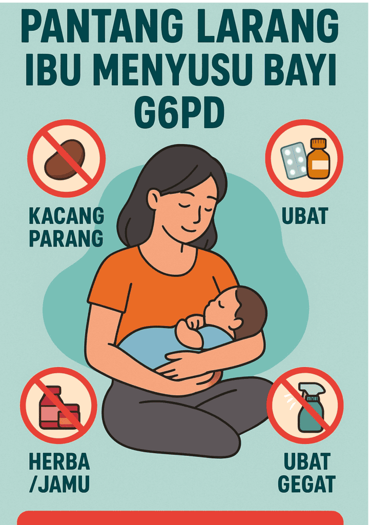pantang larang ibu menyusu bayi g6pd