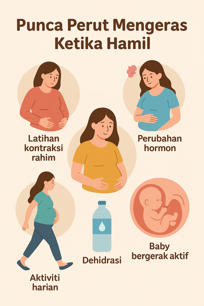 perut mengeras ketika hamil