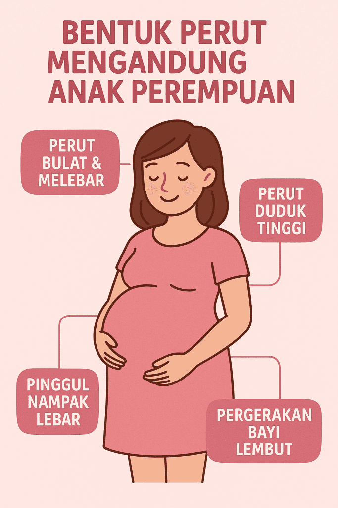 bentuk perut mengandung anak perempuan