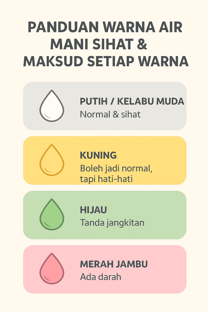 warna air mani sihat